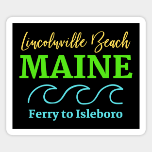 Retro Style Lincolnville Beach Maine Ferry Shirt Magnet